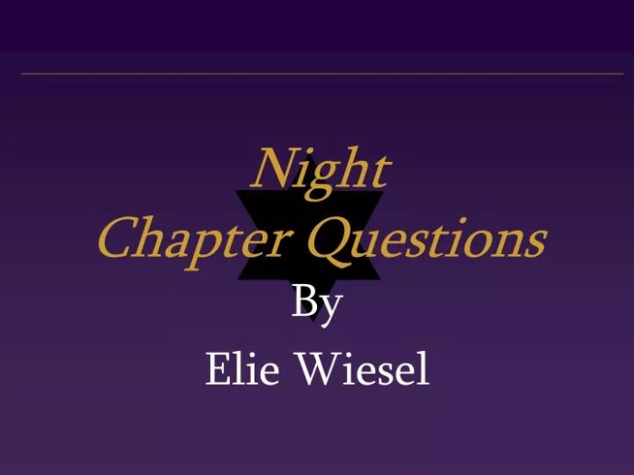 Night chapter 6 questions and answers